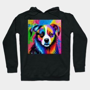 Cool Neon Puppy Print Hoodie